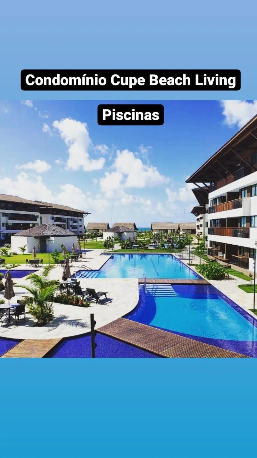 Luxuoso Flat 3 Quartos, Terreo, No Cupe Beach Living - Beira Mar De Pôrto das Galinhas Exterior foto